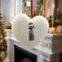 Poodle Black in Santa Hat Christmas Heart Bauble
